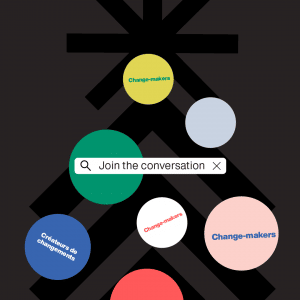 Christmas Tree, Change Makers visual, Holiday card, Lemay