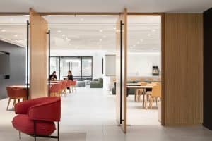 BDO Montreal Office, Workplace, Interior Design, Lemay, Reception